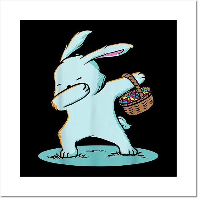 Dabbing Easter Bunny Dab For Boys and Girls Wall Art by Rich kid